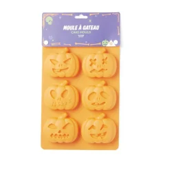 Cuisson<Gifi Moule à gâteau Halloween silicone orange 27x18xH3cm