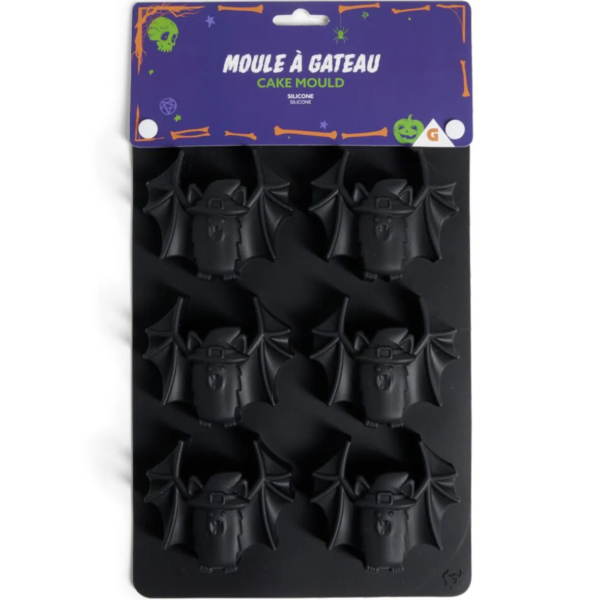 Cuisson<Gifi Moule à gâteau Halloween silicone forme araignée 27x18xH3cm