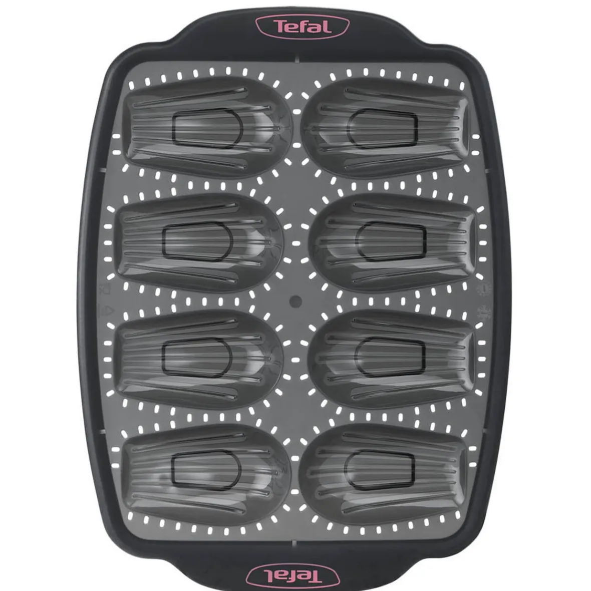 Cuisson<Gifi Moule à madeleines en silicone Tefal 8 pièces