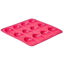 Cuisson<Gifi Moule 12 madeleines silicone rose