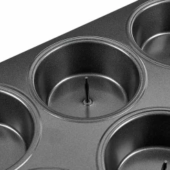 Cuisson<Gifi Moule à muffin coeur coulant en métal x12