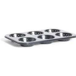 Cuisson<Gifi Moule à muffin perforé acier noir 33,6x22xH3cm