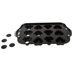 Cuisson<Gifi Moule à muffins coeurs avec fonds amovibles