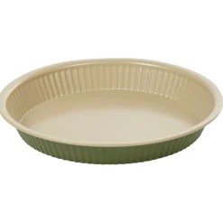 Cuisson<Gifi Moule à tarte rond B-NAT beige et vert