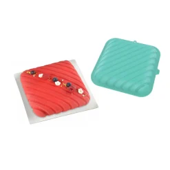 Cuisson<Gifi Moule carré pixel 3D silicone vert