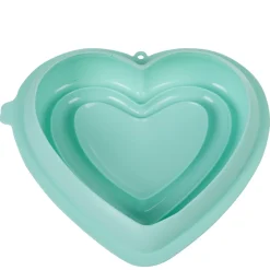 Cuisson<Gifi Moule coeur 3D silicone vert