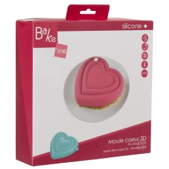 Cuisson<Gifi Moule coeur 3D silicone vert