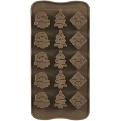 Cuisson<Gifi Moule de Noël pour chocolats marron