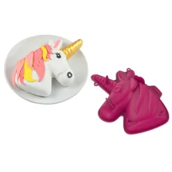 Cuisson<Gifi Moule licorne 3D silicone rouge