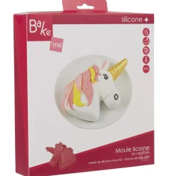 Cuisson<Gifi Moule licorne 3D silicone rouge