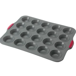Cuisson<Gifi Moule petit four gris et rouge x20
