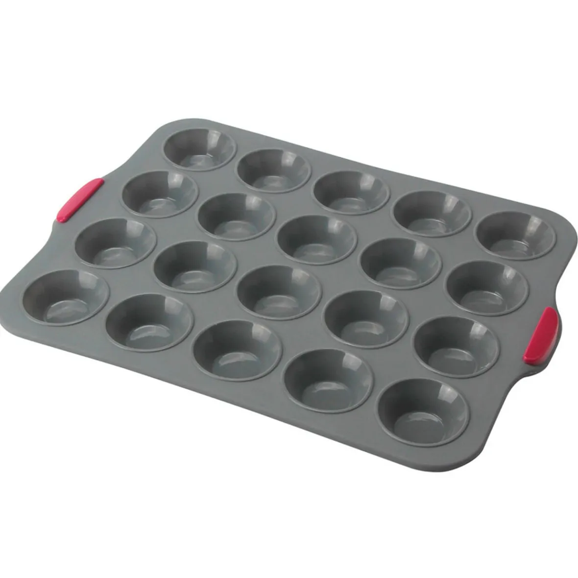 Cuisson<Gifi Moule petit four gris et rouge x20