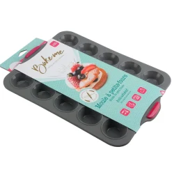 Cuisson<Gifi Moule petit four gris et rouge x20