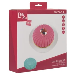 Cuisson<Gifi Moule rond strié 3D silicone vert