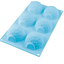 Cuisson<Gifi Moule silicone 6 empreintes forme igloo