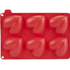 Cuisson<Gifi Moule silicone rouge 6 minis coeurs 3D