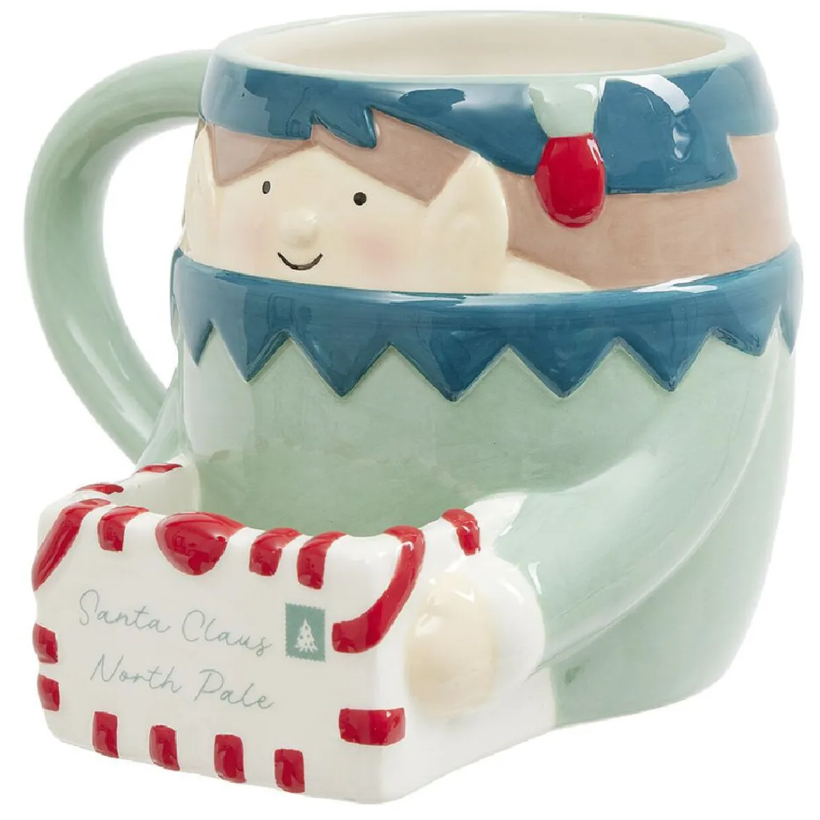 Gifi Mug à cookie lutin Pôle Nord 500ml| Vaisselle Et Accessoires De Table