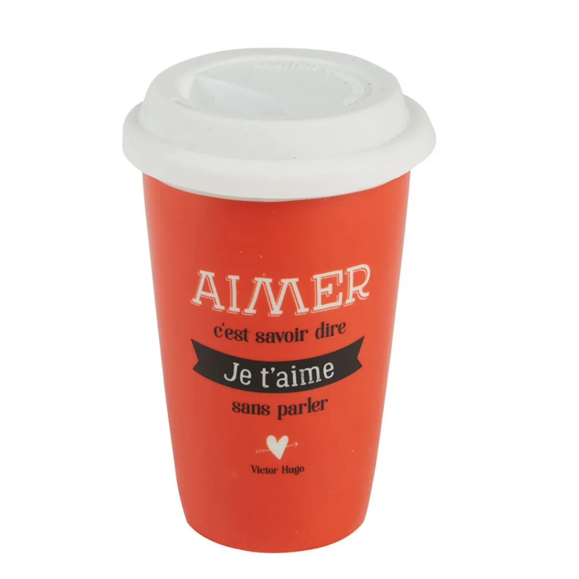 Vaisselle Et Accessoires De Table<Gifi Mug à emporter rouge blanc mots d amour