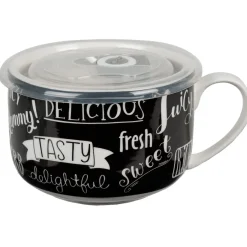 Gifi Mug à soupe et son couvercle| Vaisselle Et Accessoires De Table