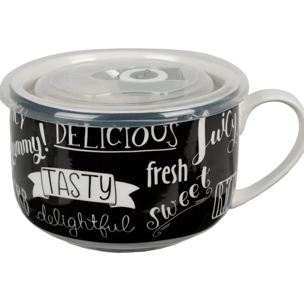 Gifi Mug à soupe et son couvercle| Vaisselle Et Accessoires De Table