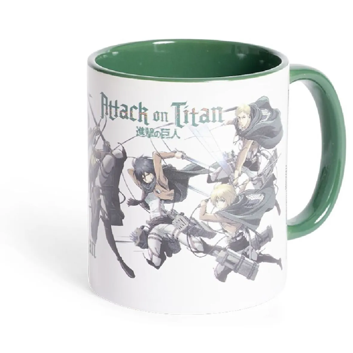 Gifi Mug Attaque des Titans vert et blanc 315ml| Vaisselle Et Accessoires De Table