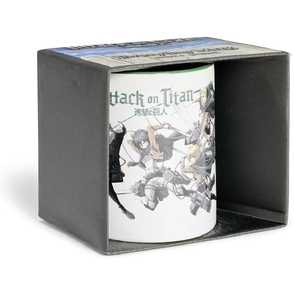Gifi Mug Attaque des Titans vert et blanc 315ml| Vaisselle Et Accessoires De Table
