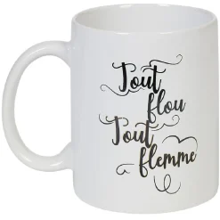 Gifi Mug avec inscription flemme 2 modèles| Vaisselle Et Accessoires De Table