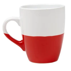 Gifi Mug bicolore blanc et rouge| Vaisselle Et Accessoires De Table
