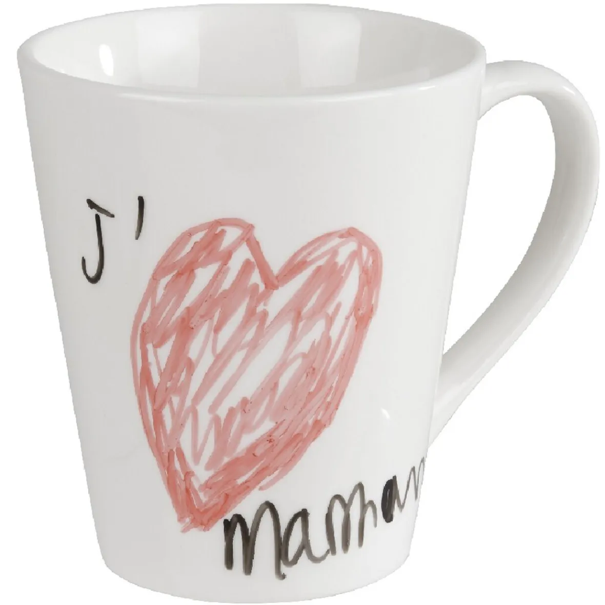 Gifi Mug blanc à personnaliser + 6 feutres| Vaisselle Et Accessoires De Table