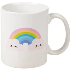 Gifi Mug blanc motif arc-en-ciel| Vaisselle Et Accessoires De Table