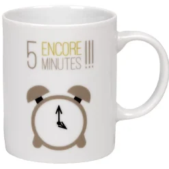 Gifi Mug blanc motif réveil| Vaisselle Et Accessoires De Table