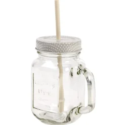 Conservation Alimentaire<Gifi Mug bocal transparent avec paille