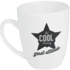 Gifi Mug de couleur banche avec designs Fun| Vaisselle Et Accessoires De Table