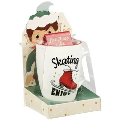 Gifi Mug de Noël en céramique avec préparation chocolat| Vaisselle Et Accessoires De Table