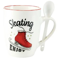 Gifi Mug de Noël en céramique avec préparation chocolat| Vaisselle Et Accessoires De Table