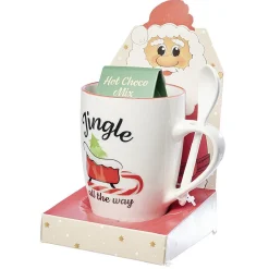 Gifi Mug de Noël en céramique avec préparation chocolat| Vaisselle Et Accessoires De Table
