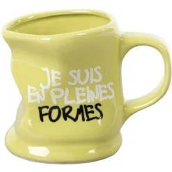 Gifi Mug déformé avec message humoristique en céramique| Vaisselle Et Accessoires De Table