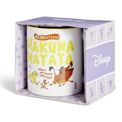 Gifi Mug Disney Le Roi Lion Hakuna Matata blanc et jaune 315ml| Vaisselle Et Accessoires De Table