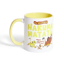 Gifi Mug Disney Le Roi Lion Hakuna Matata blanc et jaune 315ml| Vaisselle Et Accessoires De Table