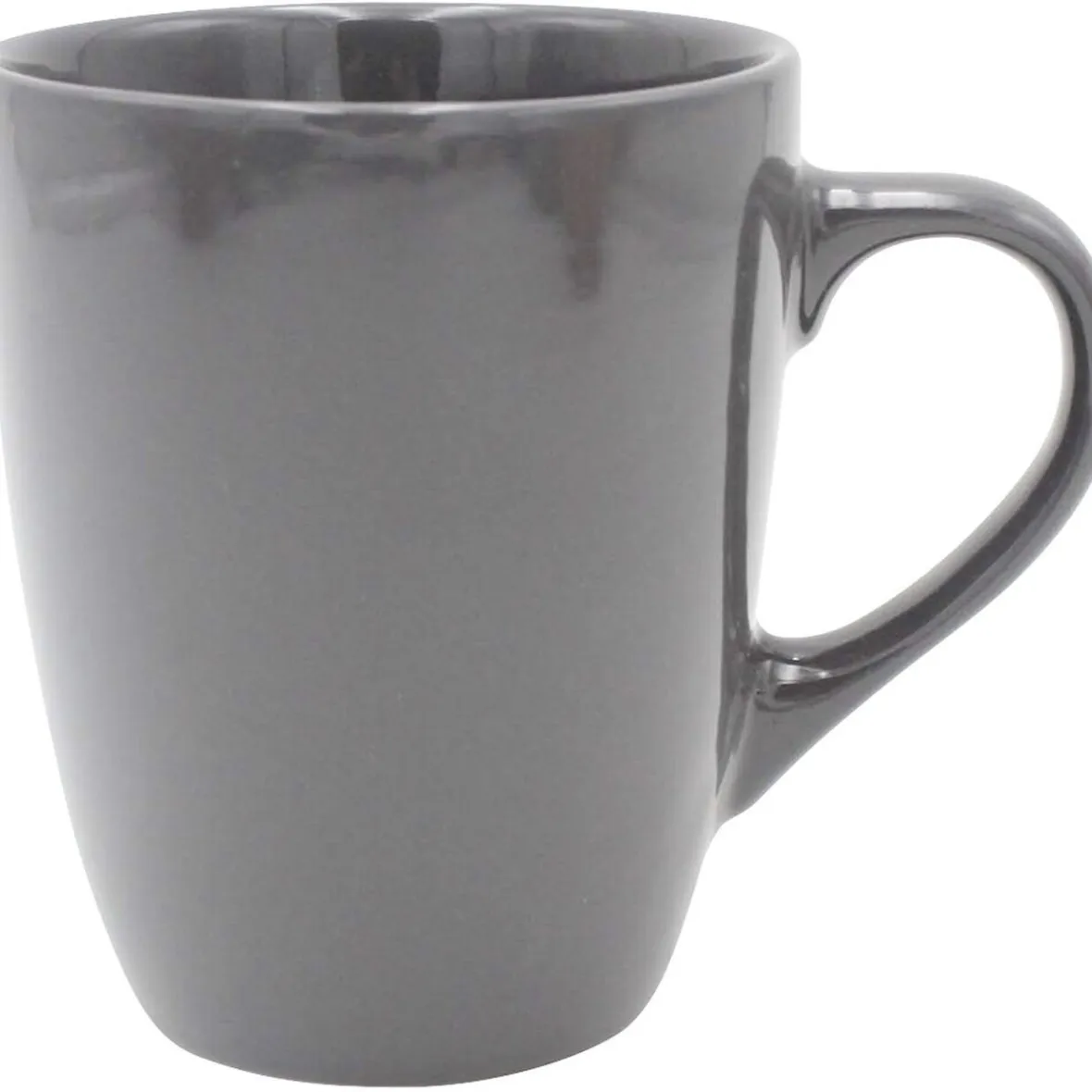 Gifi Mug en faïence 31 cl uni gris brillant| Vaisselle Et Accessoires De Table