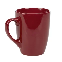 Gifi Mug en faïence 31 cl uni rouge brillant| Vaisselle Et Accessoires De Table