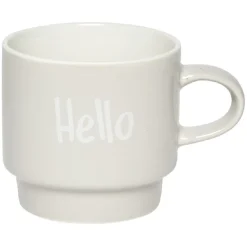Gifi Mug en faïence avec support en métal x4| Vaisselle Et Accessoires De Table