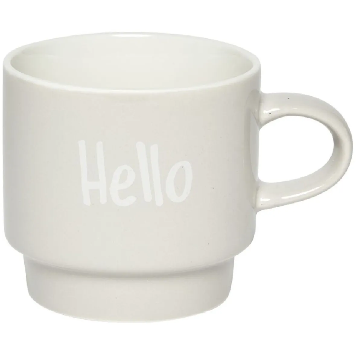 Gifi Mug en faïence avec support en métal x4| Vaisselle Et Accessoires De Table