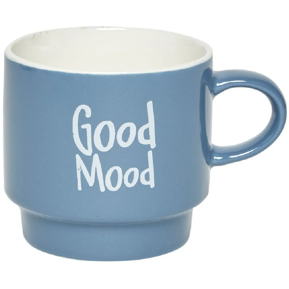 Gifi Mug en faïence avec support en métal x4| Vaisselle Et Accessoires De Table