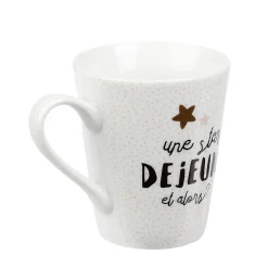 Gifi Mug en porcelaine Déjeuner de Star 27cl| Vaisselle Et Accessoires De Table
