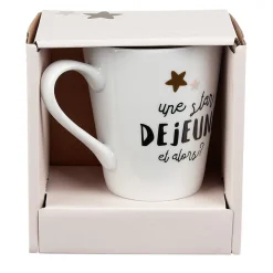 Gifi Mug en porcelaine Déjeuner de Star 27cl| Vaisselle Et Accessoires De Table