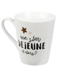 Gifi Mug en porcelaine Déjeuner de Star 27cl| Vaisselle Et Accessoires De Table