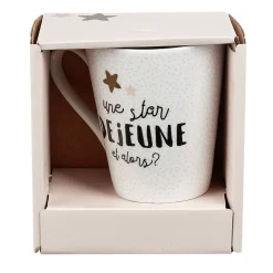 Gifi Mug en porcelaine Déjeuner de Star 27cl| Vaisselle Et Accessoires De Table