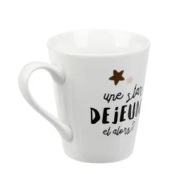 Gifi Mug en porcelaine Déjeuner de Star 27cl| Vaisselle Et Accessoires De Table