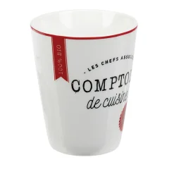Gifi Mug en porcelaine rouge pois blanc 20 cl x4| Vaisselle Et Accessoires De Table